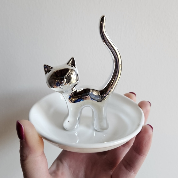 NWT Porcelain Cat Ring Holder - Picture 7 of 14